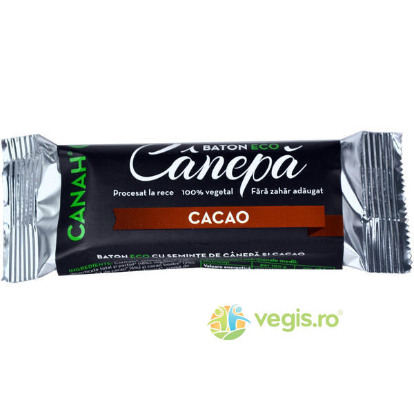 Baton Din Seminte De Canepa si Cacao Hemp Up Ecologic/Bio 48gr, CANAH, Batoane din Canepa, 2, Vegis.ro