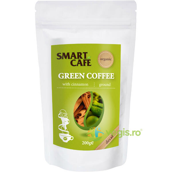 Cafea Verde Macinata Decafeinizata Cu Scortisoara Eco/Bio 200gr, OBIO, Produse BIO, 1, Vegis.ro