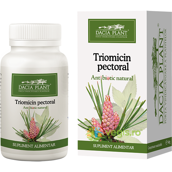 Triomicin Pectoral 72cpr, DACIA PLANT, Remedii Capsule, Comprimate, 1, Vegis.ro