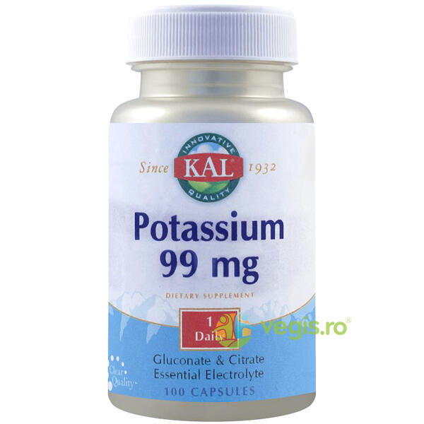 Potassium 99mg 100cps Secom,, KAL, Capsule, Comprimate, 1, Vegis.ro