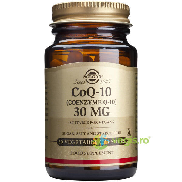 Coenzima Q-10 30mg 30Cps Vegetale, SOLGAR, Remedii Capsule, Comprimate, 1, Vegis.ro