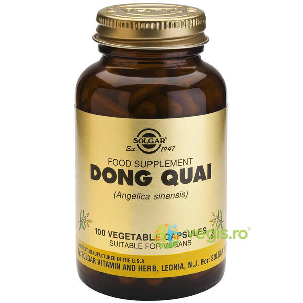Dong Quai 100cps 200mg (Angelica sinenis), SOLGAR, Fertilitate, Potenta, 1, Vegis.ro