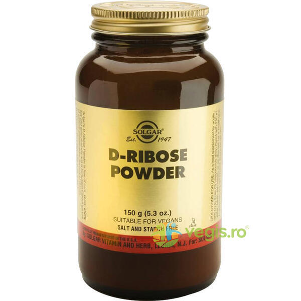 D-Ribose Powder 150gr (D-Riboza pulbere), SOLGAR, Pulberi & Pudre, 1, Vegis.ro