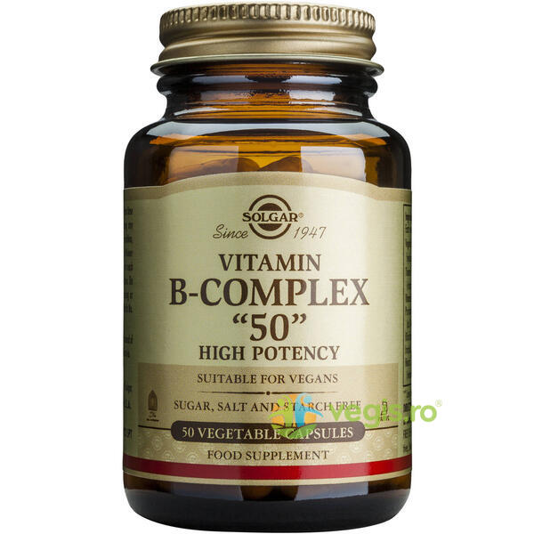 Vitamina B-50 Complex 50Cps, SOLGAR, Vitamina B12, 1, Vegis.ro
