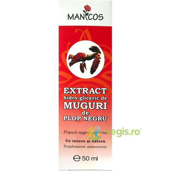 Extract Hidro-Glicero De Muguri De Plop Negru 50ml, MANICOS, Unguente, Geluri Naturale, 1, Vegis.ro
