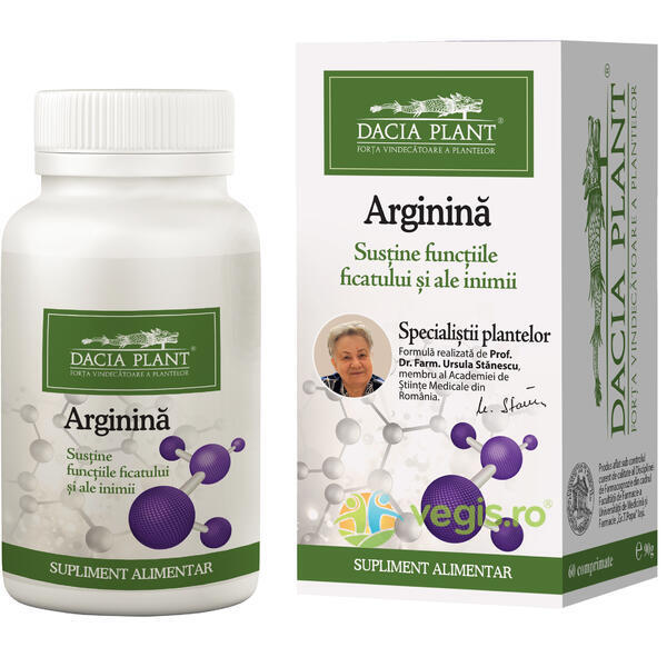 Arginina 72cpr, DACIA PLANT, Remedii Capsule, Comprimate, 1, Vegis.ro