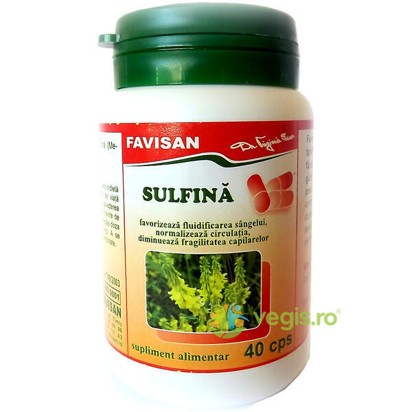 Sulfina 40cps, FAVISAN, Remedii Capsule, Comprimate, 1, Vegis.ro