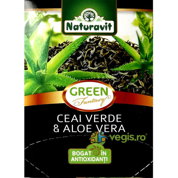 Naturavit Ceai Verde Cu Aloe Vera 15dzx1.5gr, NATURAVIT, Produse de Slabit, 2, Vegis.ro