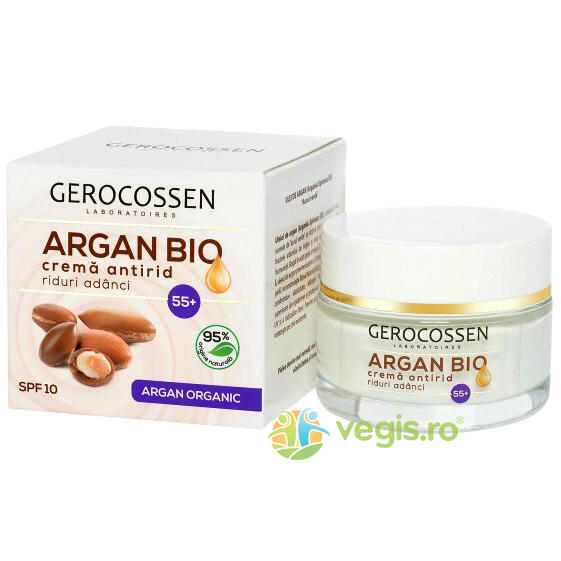 Argan Bio Crema Antrid Riduri Adanci 55+ 50ml, GEROCOSSEN, Cosmetice, 1, Vegis.ro