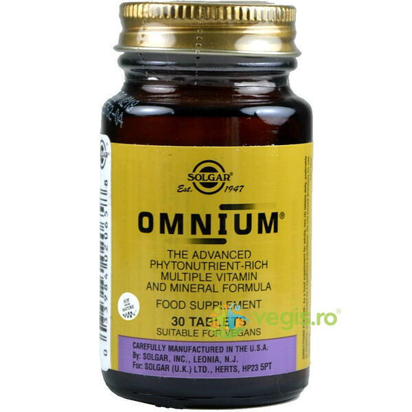Omnium 30 tablete, SOLGAR, Remedii Capsule, Comprimate, 1, Vegis.ro