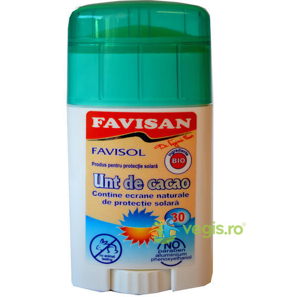 Favisol Unt De Cacao SPF30 60g, FAVISAN, Plaja & Protectie Solara, 2, Vegis.ro