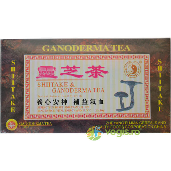 Shitake&Ganoderma-Ceai Instant 20dz, MIXT COM, Ceaiuri doze, 1, Vegis.ro