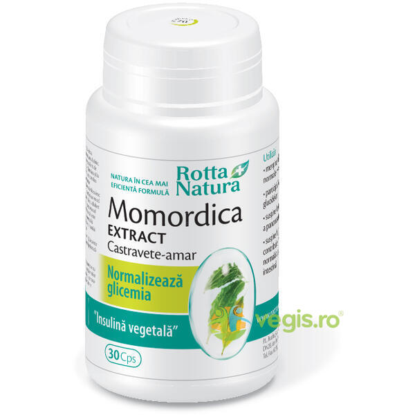 Momordica Extract 30cps, ROTTA NATURA, Remedii Capsule, Comprimate, 1, Vegis.ro
