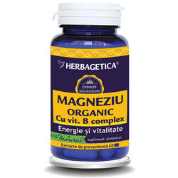 Magneziu Organic Cu B-Complex 60cps HERBAGETICA