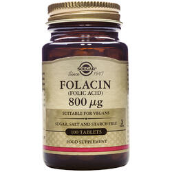 Folacin (Acid Folic) 800ug 100cps vegetale SOLGAR