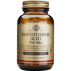 Pantothenic Acid (Acid pantotenic sau Vitamina B5) 550mg 50 cps veg SOLGAR