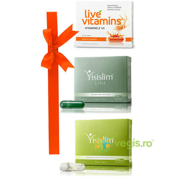 Pachet Visislim Light 30cps+Line 30cps+Live Vitamins 30cps Gratis, VISISLIM, Pachete 1+1, 1, Vegis.ro