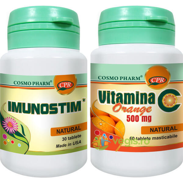 Imunostim 30cpr+Vitamina C Portocale 60cpr, COSMOPHARM, Pachete 1+1, 1, Vegis.ro