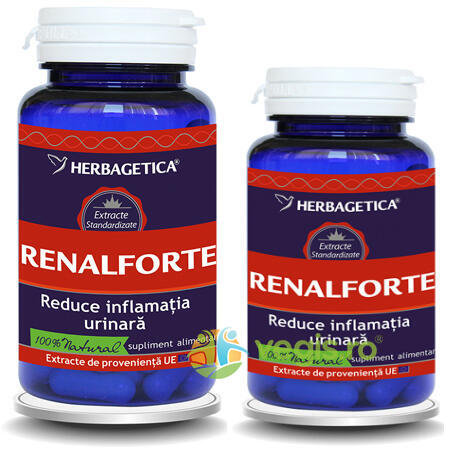Renal Forte 60cps+30cps Pachet 1+1 Promo, HERBAGETICA, Capsule, Comprimate, 2, Vegis.ro