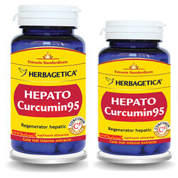 Pachet Hepato Curcumin 95 60cps+30cps HERBAGETICA