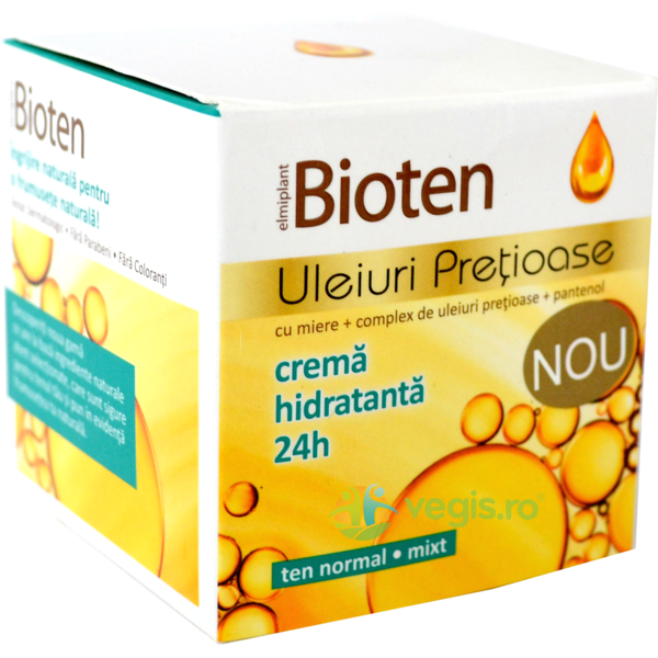 Bioten Crema Hidratanta 24h pentru Ten Normal/Mixt cu Uleiuri Pretioase 50ml, ELMIPLANT, Cosmetice ten, 2, Vegis.ro