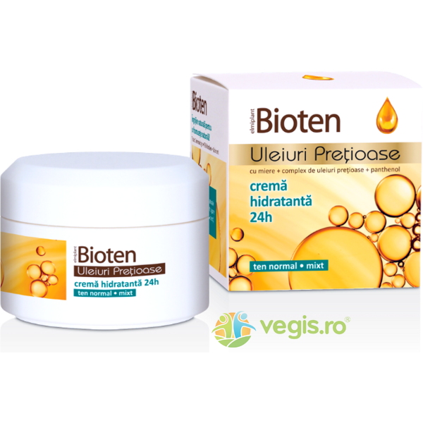 Bioten Crema Hidratanta 24h pentru Ten Normal/Mixt cu Uleiuri Pretioase 50ml, ELMIPLANT, Cosmetice ten, 2, Vegis.ro