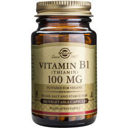 Vitamina B1 100mg 100cps vegetale (Tiamina) SOLGAR