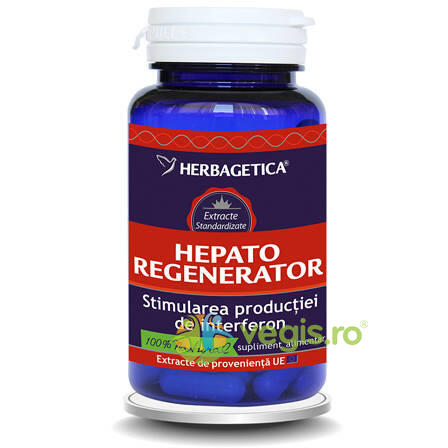 Hepato Regenerator 60Cps, HERBAGETICA, Capsule, Comprimate, 1, Vegis.ro