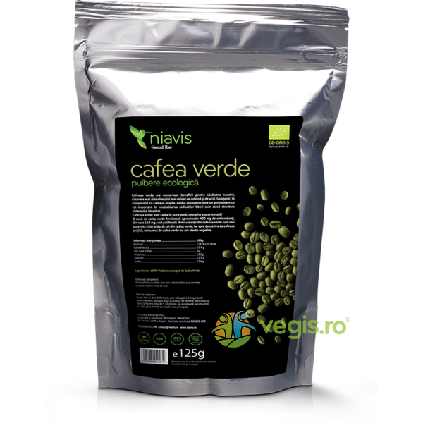 Cafea Verde Macinata Ecologica/BIO 125g, NIAVIS, Produse de Slabit, 1, Vegis.ro