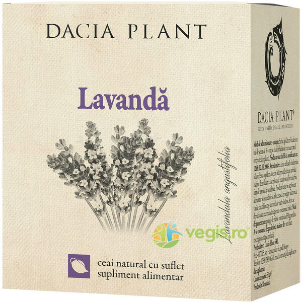 Ceai De Lavanda 50g, DACIA PLANT, Ceaiuri vrac, 1, Vegis.ro