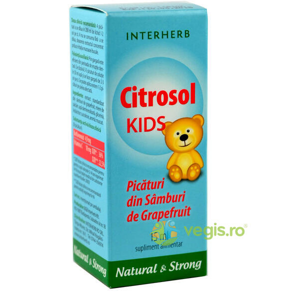 Citrosol Kids 15ml, INTERHERB, Mamici si copii, 1, Vegis.ro