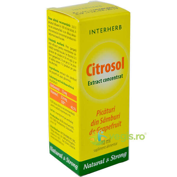 Citrosol Extract Concentrat 10ml, INTERHERB, Suplimente Lichide, 1, Vegis.ro