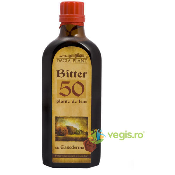 Bitter 50 - Cu Ganoderma - Remediu 500ml, DACIA PLANT, Raceala & Gripa, 1, Vegis.ro