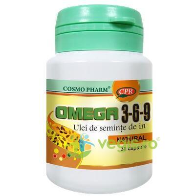 Omega 3-6-9 Ulei Seminte In 500mg (Flax Seed Oil) 30cps, COSMOPHARM, Capsule, Comprimate, 1, Vegis.ro