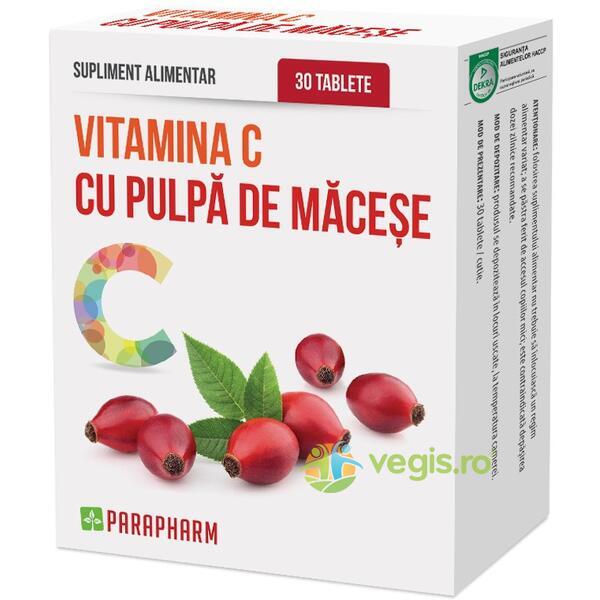 Vitamina C cu Pulpa De Macese 30tb, QUANTUM PHARM, Imunitate, 1, Vegis.ro