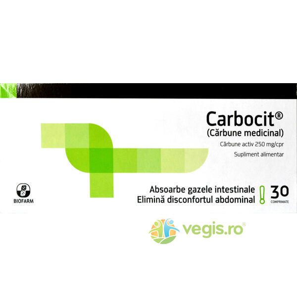 Carbocit - Carbune Medicinal 30cpr, BIOFARM, Remedii Capsule, Comprimate, 1, Vegis.ro