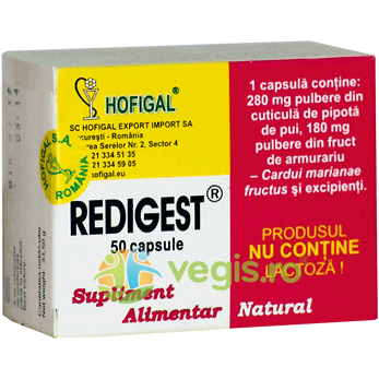 Redigest 50cps, HOFIGAL, Remedii Capsule, Comprimate, 1, Vegis.ro