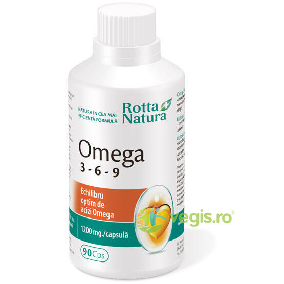 Omega 3-6-9 90cps, ROTTA NATURA, Capsule, Comprimate, 1, Vegis.ro