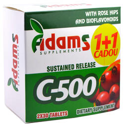 Pachet Vitamina C 500mg Macese 30tb+30tb ADAMS VISION