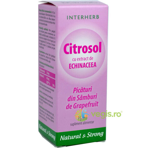 Citrosol (Fost Citrosept) Cu Echinaceea 15ml, INTERHERB, Antibiotice naturale, 2, Vegis.ro