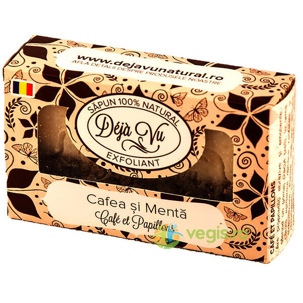 Sapun natural Cu Menta&Cafea 90gr, DEJA VU, Corp, 1, Vegis.ro