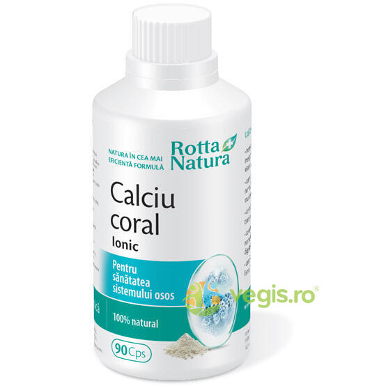 Calciu Coral Ionic 90cps, ROTTA NATURA, Capsule, Comprimate, 1, Vegis.ro