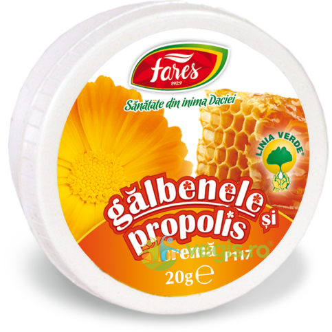 Crema Galbenele si Propolis (P117) 20g, FARES, Unguente, Geluri Naturale, 1, Vegis.ro