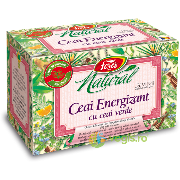 Ceai Natural Energizant 20dz, FARES, Ceaiuri doze, 1, Vegis.ro