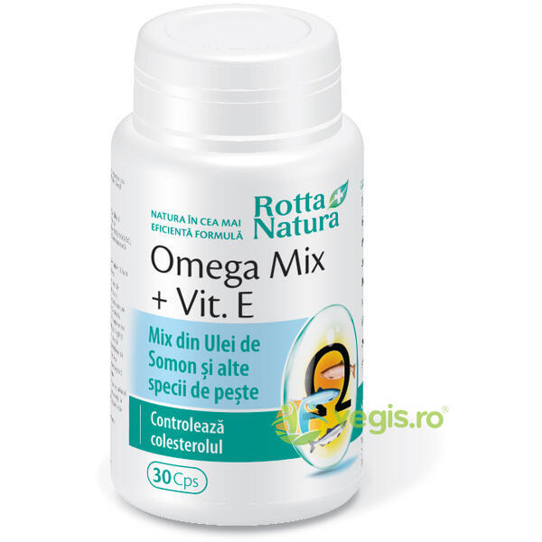 Omega Mix + Vitamina E 30cps, ROTTA NATURA, Capsule, Comprimate, 1, Vegis.ro