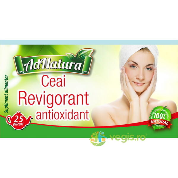 Ceai Revigorant Antioxidant 25dz, ADNATURA, Ceaiuri doze, 1, Vegis.ro