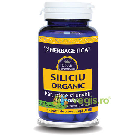 Siliciu Organic 30cps, HERBAGETICA, Capsule, Comprimate, 1, Vegis.ro