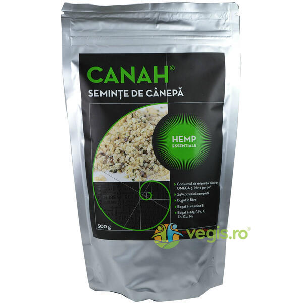 Seminte Decorticate De Canepa 500gr, CANAH, Superalimente, 1, Vegis.ro