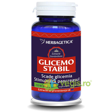 Glicemostabil 30Cps, HERBAGETICA, Remedii Capsule, Comprimate, 1, Vegis.ro