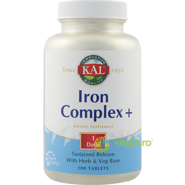 Iron Complex+ 100cps Secom,, KAL, Capsule, Comprimate, 1, Vegis.ro
